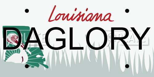 DAGLORY Louisiana License Plate