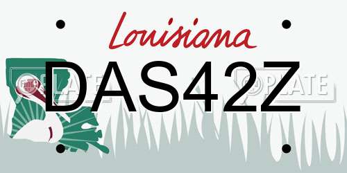DAS42Z Louisiana License Plate
