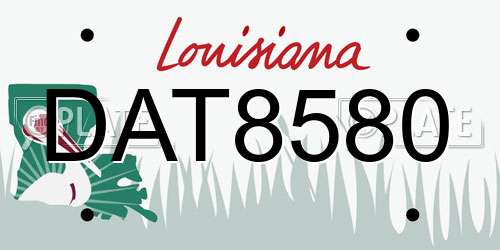DAT8580 Louisiana License Plate