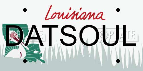 DATSOUL Louisiana License Plate