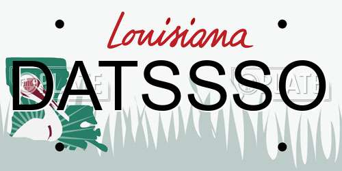 DATSSSO Louisiana License Plate