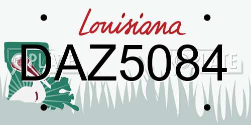 DAZ5084 Louisiana License Plate