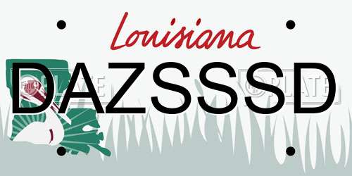 DAZSSSD Louisiana License Plate