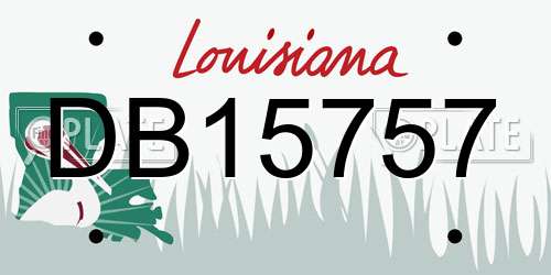 DB15757 Louisiana License Plate