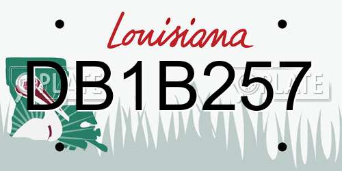 DB1B257 Louisiana License Plate