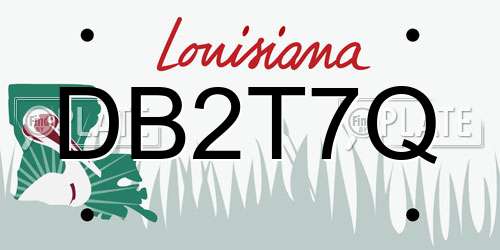 DB2T7Q Louisiana License Plate