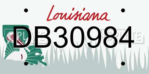 DB30984 Louisiana License Plate