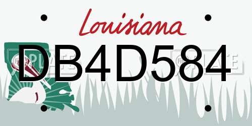 DB4D584 Louisiana License Plate