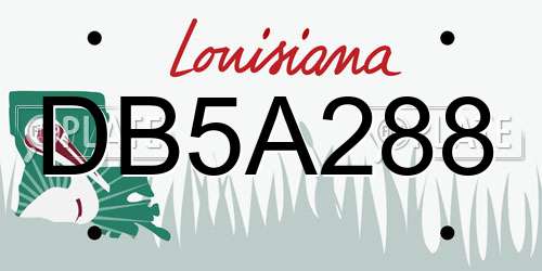 DB5A288 Louisiana License Plate