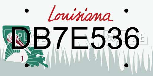 DB7E536 Louisiana License Plate