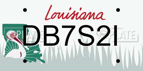 DB7S2I Louisiana License Plate