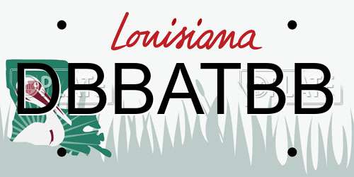 DBBATBB Louisiana License Plate