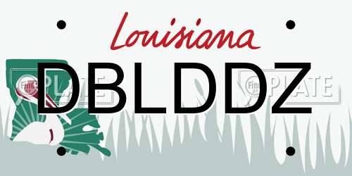 DBLDDZ Louisiana License Plate