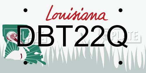 DBT22Q Louisiana License Plate