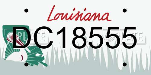 DC18555 Louisiana License Plate