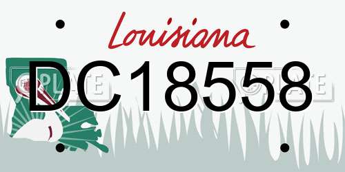 DC18558 Louisiana License Plate