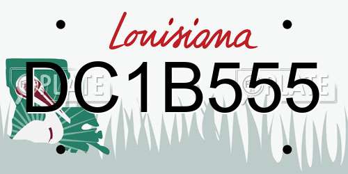 DC1B555 Louisiana License Plate