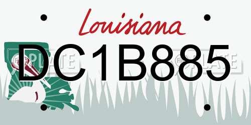 DC1B885 Louisiana License Plate