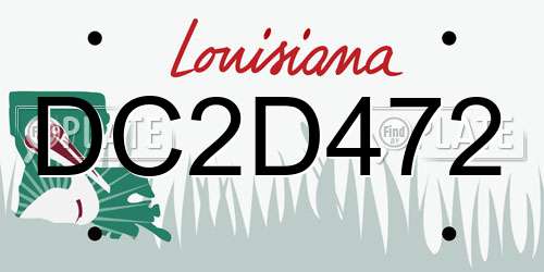 DC2D472 Louisiana License Plate