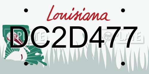 DC2D477 Louisiana License Plate