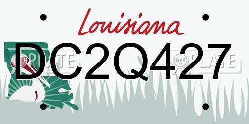 DC2Q427 Louisiana License Plate