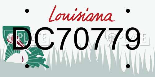 DC70779 Louisiana License Plate