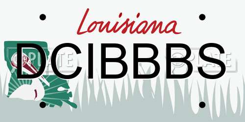 DCIBBBS Louisiana License Plate