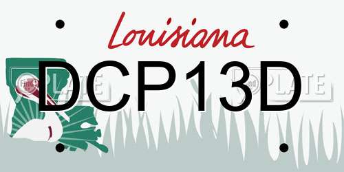 DCP13D Louisiana License Plate
