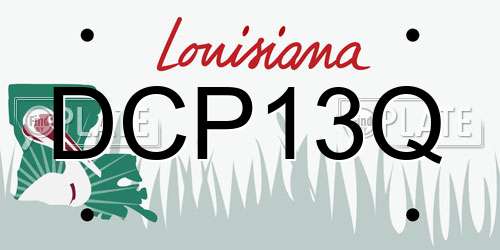 DCP13Q Louisiana License Plate