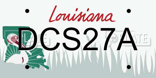 DCS27A Louisiana License Plate
