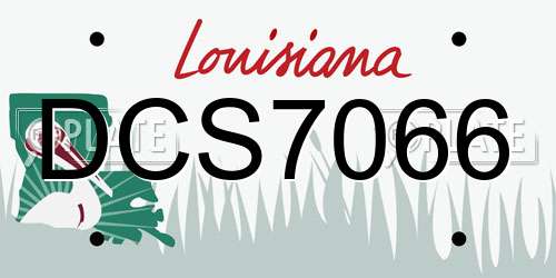 DCS7066 Louisiana License Plate