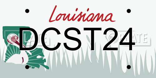 DCST24 Louisiana License Plate