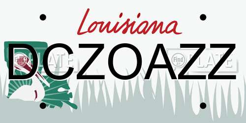 DCZOAZZ Louisiana License Plate