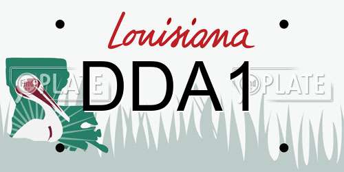 DDA1 Louisiana License Plate