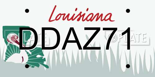 DDAZ71 Louisiana License Plate
