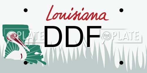 DDF Louisiana License Plate