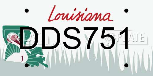 DDS751 Louisiana License Plate