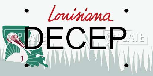 DECEP Louisiana License Plate