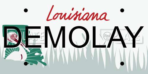 DEMOLAY Louisiana License Plate