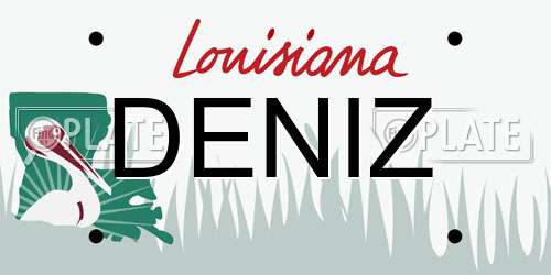 DENIZ Louisiana License Plate
