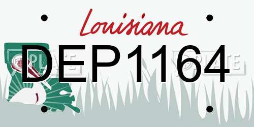 DEP1164 Louisiana License Plate