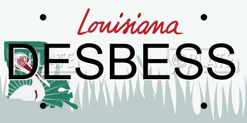 DESBESS Louisiana License Plate