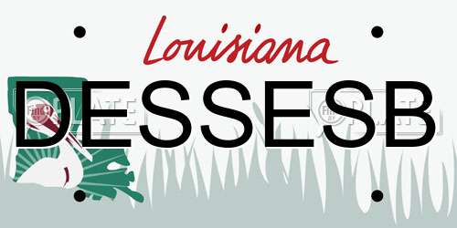 DESSESB Louisiana License Plate