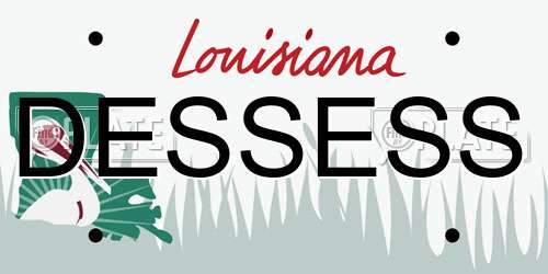 DESSESS Louisiana License Plate