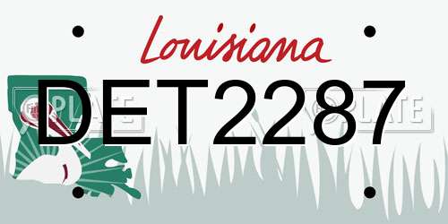 DET2287 Louisiana License Plate