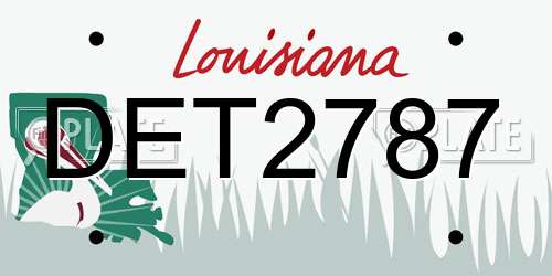 DET2787 Louisiana License Plate