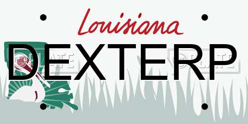 DEXTERP Louisiana License Plate