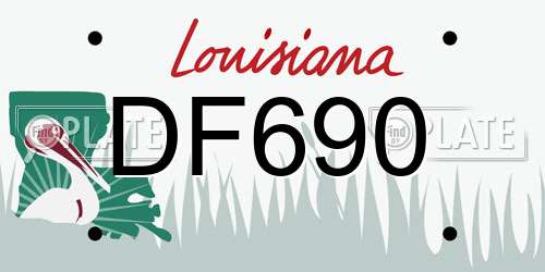 DF690 Louisiana License Plate