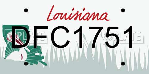 DFC1751 Louisiana License Plate