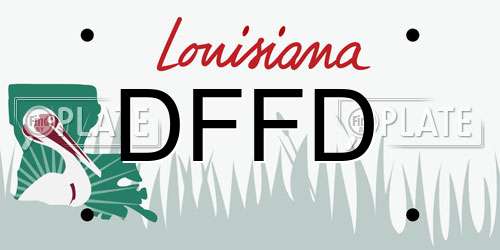 DFFD Louisiana License Plate